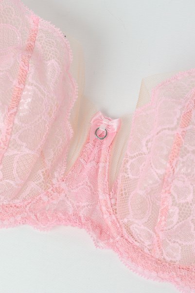 画像10: V-11031｜ 一枚レースブラ・パッドなし・ ピンク｜Axami アクサミ【サイズ交換OK・メール便対象】輸入下着・高級ランジェリー  (10)