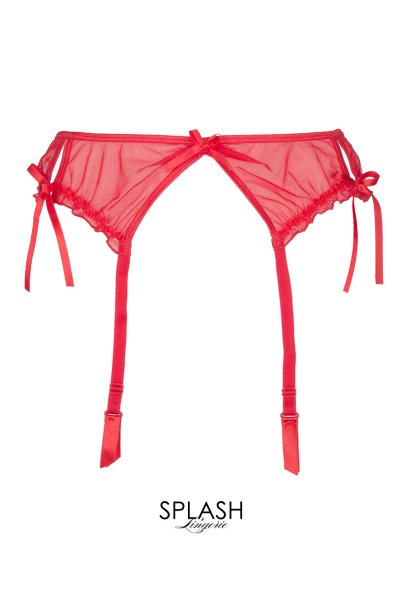 画像6: V-6442 | ガーターベルト・朱色・レッド・シースルー | AxamiSexy アクサミセクシー| ※メール便対象※輸入下着・高級ランジェリー   (6)