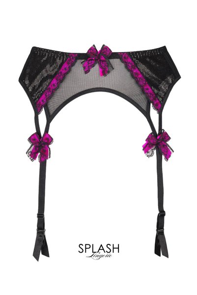 画像7: V-6552 | ガーターベルト・ブラックラメ | AxamiSexy アクサミセクシー| ※メール便対象※輸入下着・高級ランジェリー   (7)