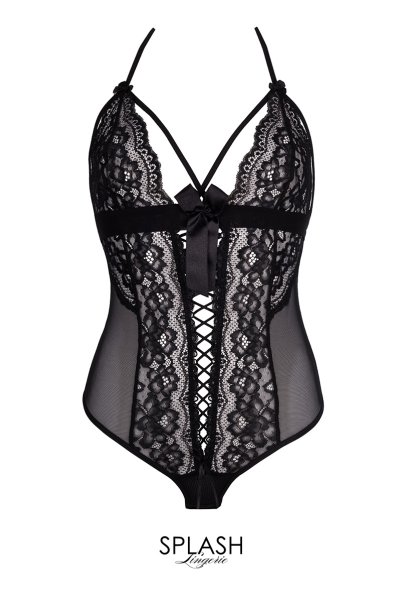 画像6: V-6690 | テディ・ボディスーツ・ノンワイヤー・クロッチ開閉式・ホルターネック | AxamiSexy アクサミセクシー (6)