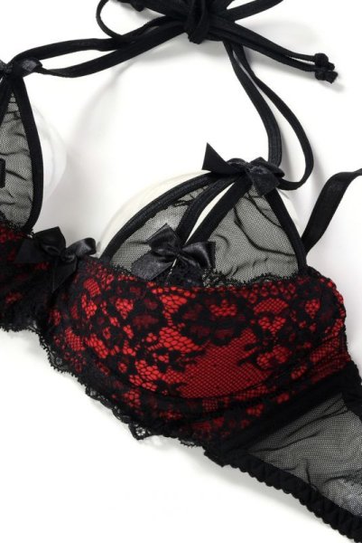 画像8: V-7791 | スリット入りカバー付きオープンバストブラジャー・シェルフブラ | AxamiSexy アクサミセクシー (8)