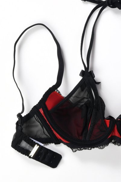 画像9: V-7791 | スリット入りカバー付きオープンバストブラジャー・シェルフブラ | AxamiSexy アクサミセクシー (9)