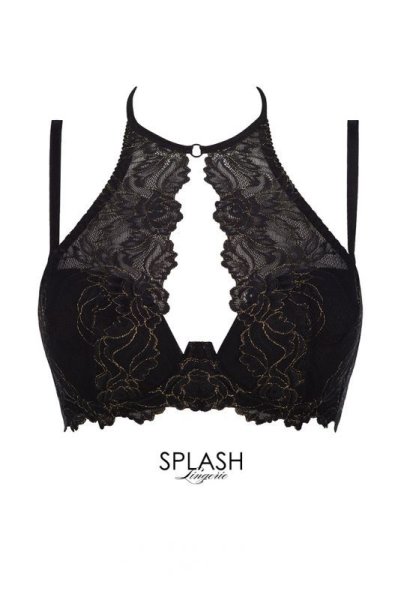 画像2: V-8261 | ホルターネックブラ・セミソフト・バラ柄・ストラップ取り外しOK | AxamiSexy アクサミセクシー| 輸入下着・高級ランジェリー   (2)