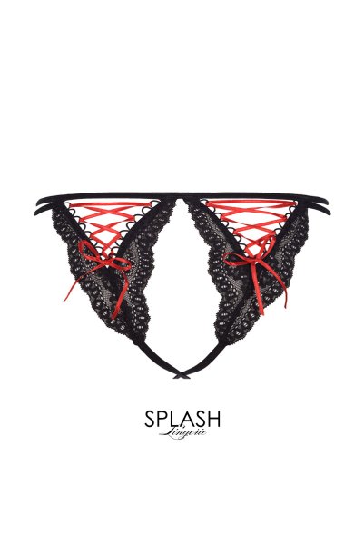 画像4: V-8305 | オープンヒップショーツ・オープンクロッチ・レースアップ | AxamiSexy アクサミセクシー (4)