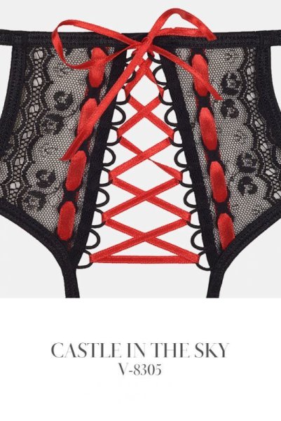 画像9: V-8305 | オープンヒップショーツ・オープンクロッチ・レースアップ | AxamiSexy アクサミセクシー (9)