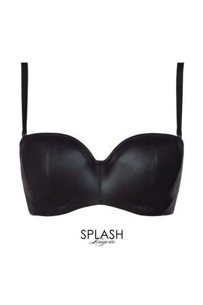 画像2: V-8391 | デミカップブラジャー・1/2カップ・ボンデージ・レザー風 | AxamiSexy アクサミセクシー| 輸入下着・高級ランジェリー   (2)