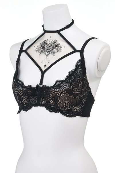 画像8: V-9021 | チョーカー付きセミソフトシェルフブラジャー・オープンバスト | AxamiSexy アクサミセクシー (8)