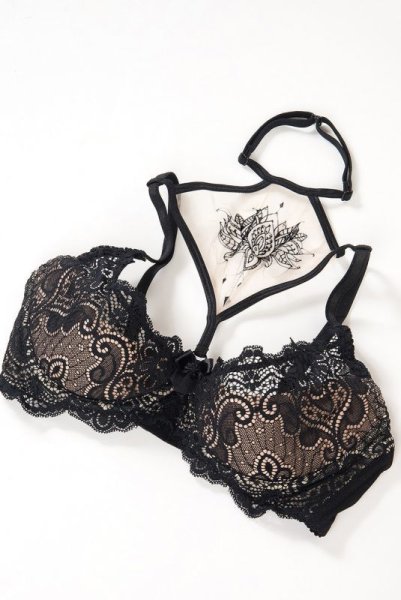 画像11: V-9021 | チョーカー付きセミソフトシェルフブラジャー・オープンバスト | AxamiSexy アクサミセクシー (11)