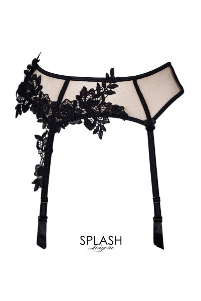 画像7: V-8842 | ガーターベルト・ブラック・花柄レース | AxamiSexy アクサミセクシー| ※メール便対象※輸入下着・高級ランジェリー   (7)