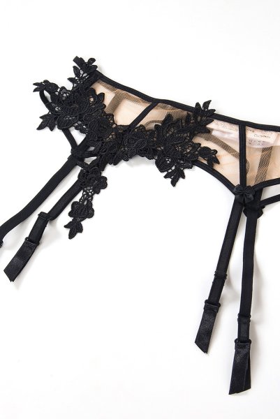 画像11: V-8842 | ガーターベルト・ブラック・花柄レース | AxamiSexy アクサミセクシー| ※メール便対象※輸入下着・高級ランジェリー   (11)