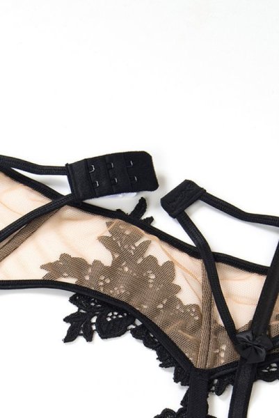 画像14: V-8842 | ガーターベルト・ブラック・花柄レース | AxamiSexy アクサミセクシー| ※メール便対象※輸入下着・高級ランジェリー   (14)