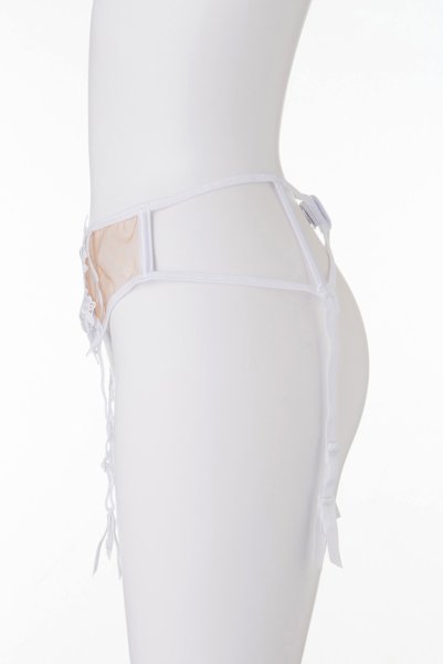 画像9: V-8852 | ガーターベルト・ホワイト・花柄レース  | AxamiSexy アクサミセクシー| ※メール便対象※輸入下着・高級ランジェリー   (9)