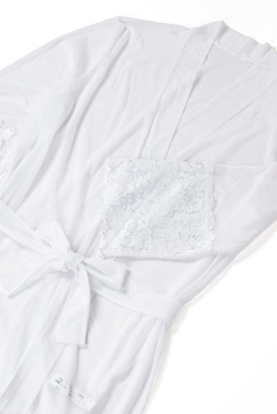 画像9: V-8850 | ナイトローブ・純白・シースルー・ガウン | AxamiSexy アクサミセクシー| 輸入下着・高級ランジェリー   (9)