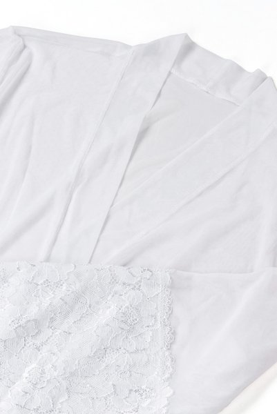 画像10: V-8850 | ナイトローブ・純白・シースルー・ガウン | AxamiSexy アクサミセクシー| 輸入下着・高級ランジェリー   (10)