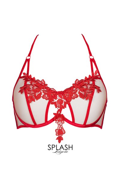 画像7: V-8861 | 一枚レースブラ・ノンパテッド・レースの裏地付き | AxamiSexy アクサミセクシー| ※メール便対象商品※輸入下着・高級ランジェリー   (7)