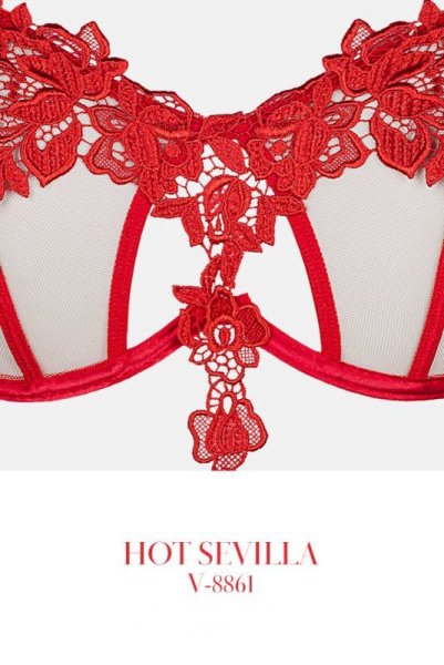 画像15: V-8861 | 一枚レースブラ・ノンパテッド・レースの裏地付き | AxamiSexy アクサミセクシー| ※メール便対象商品※輸入下着・高級ランジェリー   (15)