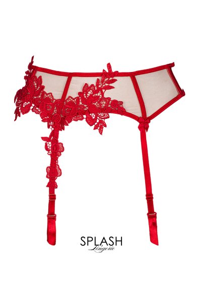 画像7: V-8862 | ガーターベルト・レッド・花柄レース | AxamiSexy アクサミセクシー| ※メール便対象※輸入下着・高級ランジェリー   (7)