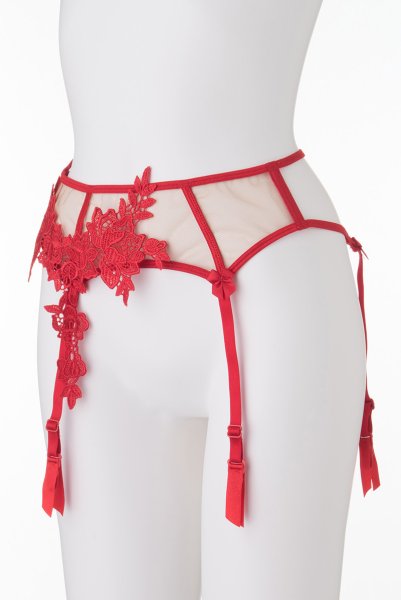 画像8: V-8862 | ガーターベルト・レッド・花柄レース | AxamiSexy アクサミセクシー| ※メール便対象※輸入下着・高級ランジェリー   (8)