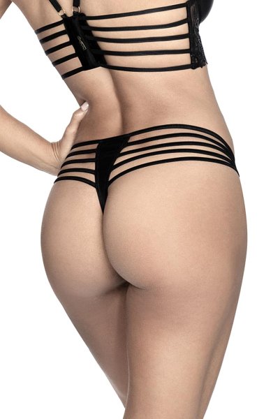 画像2: V-9448 | タンガ・Tバック・フェイクレザー・エナメル風レース | AxamiSexy アクサミセクシー (2)