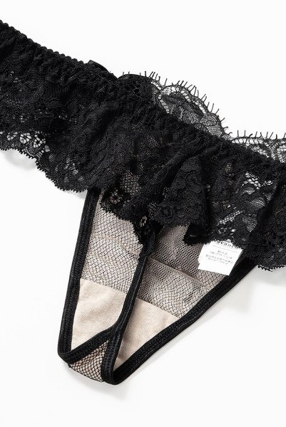 画像14: V-9498 | タンガ・Tバック・ベージュ×ブラック | AxamiSexy アクサミセクシー (14)