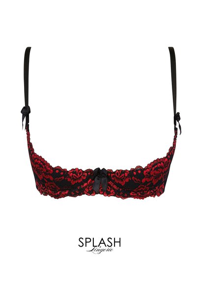 画像7: V-10011 | オープンバストブラジャー・シェルフブラ・1/4カップ | AxamiSexy アクサミセクシー (7)