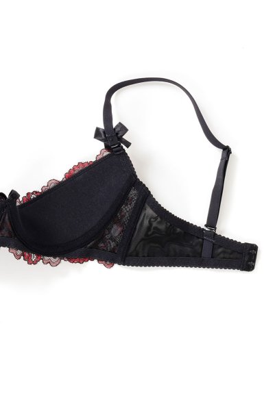 画像13: V-10011 | オープンバストブラジャー・シェルフブラ・1/4カップ | AxamiSexy アクサミセクシー (13)