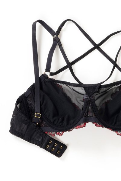 画像14: V-10021 | カバー付きオープンバストブラジャー・シェルフブラ・1/4カップ | AxamiSexy アクサミセクシー (14)