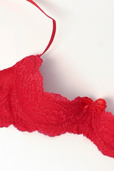 画像10: V-9801｜オープンバストブラジャー・シェルフブラ・1/4カップ・レッド｜AxamiSexy アクサミセクシー｜輸入下着・高級ランジェリー   (10)