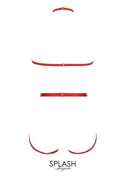 画像2: V-9806｜ボディハーネス・レッド｜AxamiSexy アクサミセクシー【サイズ交換NG・メール便対象】輸入下着・高級ランジェリー  (2)