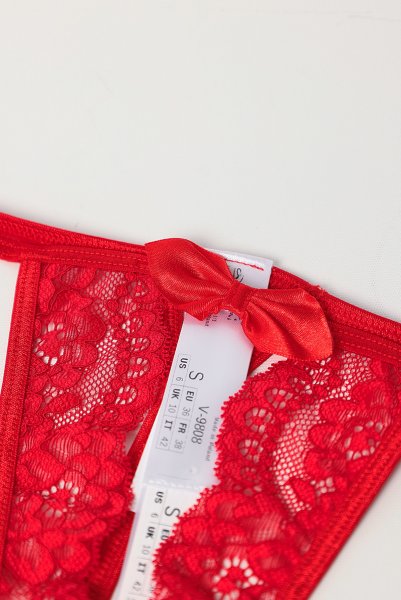 画像10: V-9808｜オープンクロッチタンガ・Tバック・レッド｜ AxamiSexy アクサミセクシー【サイズ交換NG・メール便対象】輸入下着・高級ランジェリー   (10)