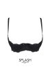 画像1: V-9811｜オープンバストブラジャー・シェルフブラ・1/4カップ・ブラック｜AxamiSexy アクサミセクシー｜輸入下着・高級ランジェリー   (1)