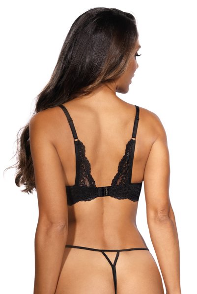 画像4: V-9811｜オープンバストブラジャー・シェルフブラ・1/4カップ・ブラック｜AxamiSexy アクサミセクシー｜輸入下着・高級ランジェリー   (4)