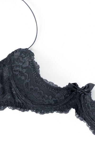 画像10: V-9811｜オープンバストブラジャー・シェルフブラ・1/4カップ・ブラック｜AxamiSexy アクサミセクシー｜輸入下着・高級ランジェリー   (10)