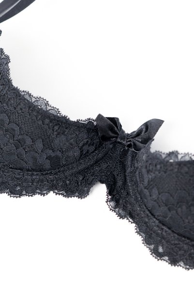 画像11: V-9811｜オープンバストブラジャー・シェルフブラ・1/4カップ・ブラック｜AxamiSexy アクサミセクシー｜輸入下着・高級ランジェリー   (11)