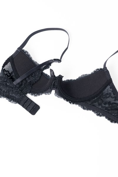 画像12: V-9811｜オープンバストブラジャー・シェルフブラ・1/4カップ・ブラック｜AxamiSexy アクサミセクシー｜輸入下着・高級ランジェリー   (12)