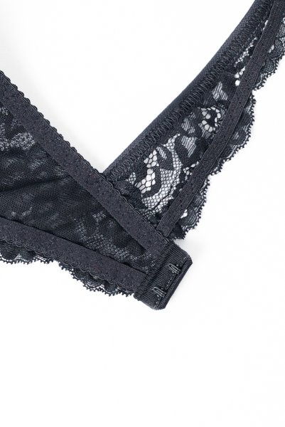 画像13: V-9811｜オープンバストブラジャー・シェルフブラ・1/4カップ・ブラック｜AxamiSexy アクサミセクシー｜輸入下着・高級ランジェリー   (13)