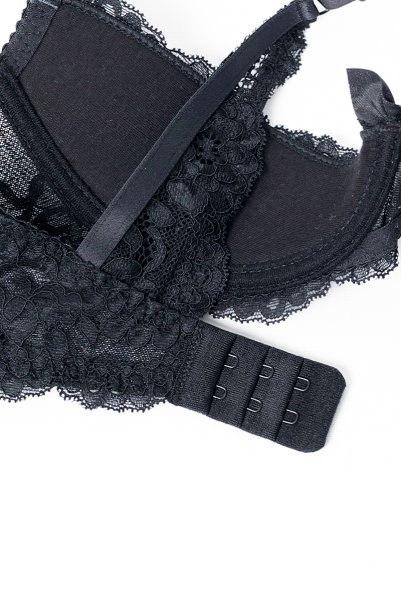 画像14: V-9811｜オープンバストブラジャー・シェルフブラ・1/4カップ・ブラック｜AxamiSexy アクサミセクシー｜輸入下着・高級ランジェリー   (14)