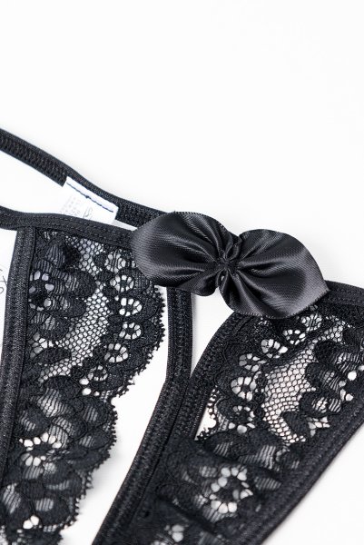 画像10: V-9818｜オープンクロッチタンガ・Tバック・ブラック｜AxamiSexy アクサミセクシー【サイズ交換NG・メール便対象】輸入下着・高級ランジェリー   (10)