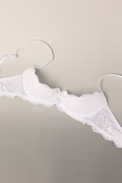 画像9: V-9821｜オープンバストブラジャー・シェルフブラ・1/4カップ・ホワイト｜AxamiSexy アクサミセクシー｜輸入下着・高級ランジェリー   (9)