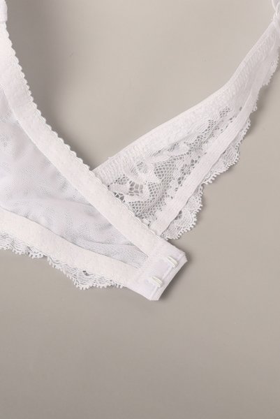 画像13: V-9821｜オープンバストブラジャー・シェルフブラ・1/4カップ・ホワイト｜AxamiSexy アクサミセクシー｜輸入下着・高級ランジェリー   (13)