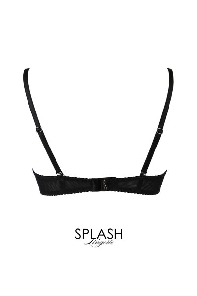 画像2: V-9861｜オープンバストブラジャー・シェルフブラ・1/4カップ・ベージュ×ブラック｜AxamiSexy アクサミセクシー｜輸入下着・高級ランジェリー   (2)