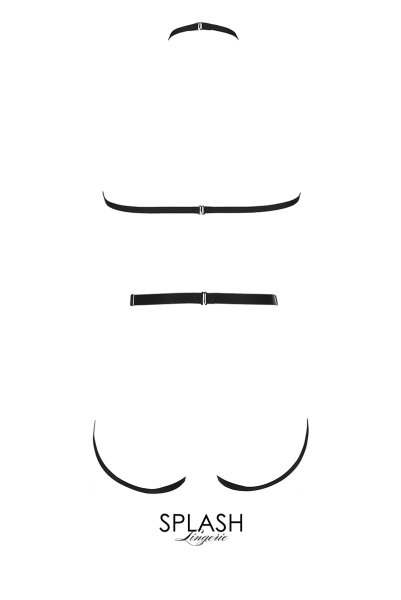 画像2: V-9866｜ボディハーネス・ブラック｜AxamiSexy アクサミセクシー【サイズ交換NG・メール便対象】輸入下着・高級ランジェリー  (2)