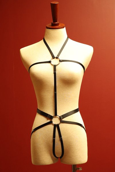 画像14: V-9866｜ボディハーネス・ブラック｜AxamiSexy アクサミセクシー【サイズ交換NG・メール便対象】輸入下着・高級ランジェリー  (14)