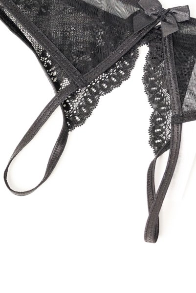 画像12: V-9863｜オープンクロッチショーツ・ブラック｜AxamiSexy アクサミセクシー【サイズ交換NG・メール便対象】輸入下着・高級ランジェリー   (12)