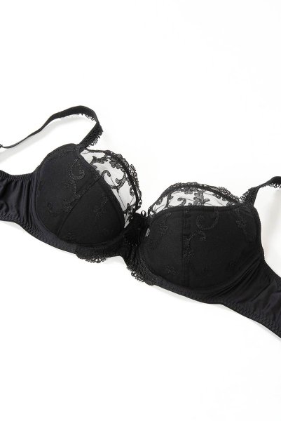 画像10: 【30%OFF】SYBILA-black-B150 | フルカップ・ワイヤーブラ・セミソフトブラ・大きいサイズ・C〜Kカップ・ブラック | ewabien エヴァビアン| 輸入下着・高級ランジェリー  (10)