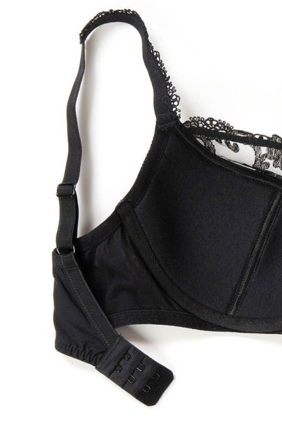 画像14: 【30%OFF】SYBILA-black-B150 | フルカップ・ワイヤーブラ・セミソフトブラ・大きいサイズ・C〜Kカップ・ブラック | ewabien エヴァビアン| 輸入下着・高級ランジェリー  (14)