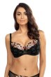 画像1: 【30%OFF】ROSANA-black-B150 | フルカップ・ワイヤーブラ・セミソフトブラ・大きいサイズ・B〜Kカップ・ブラック・レッド・レース | ewabien エヴァビアン (1)