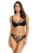 画像3: 【30%OFF】ROSANA-black-B150 | フルカップ・ワイヤーブラ・セミソフトブラ・大きいサイズ・B〜Kカップ・ブラック・レッド・レース | ewabien エヴァビアン (3)