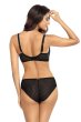 画像4: 【30%OFF】ROSANA-black-B150 | フルカップ・ワイヤーブラ・セミソフトブラ・大きいサイズ・B〜Kカップ・ブラック・レッド・レース | ewabien エヴァビアン (4)