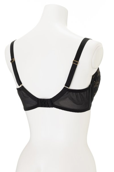 画像9: 【30%OFF】ROSANA-black-B150 | フルカップ・ワイヤーブラ・セミソフトブラ・大きいサイズ・B〜Kカップ・ブラック・レッド・レース | ewabien エヴァビアン (9)